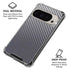 Silver Carbon Fiber Specialty Texture Material Pixel 9/9 Pro Clear Case